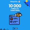 10000 Twitter (X) Tweet Views